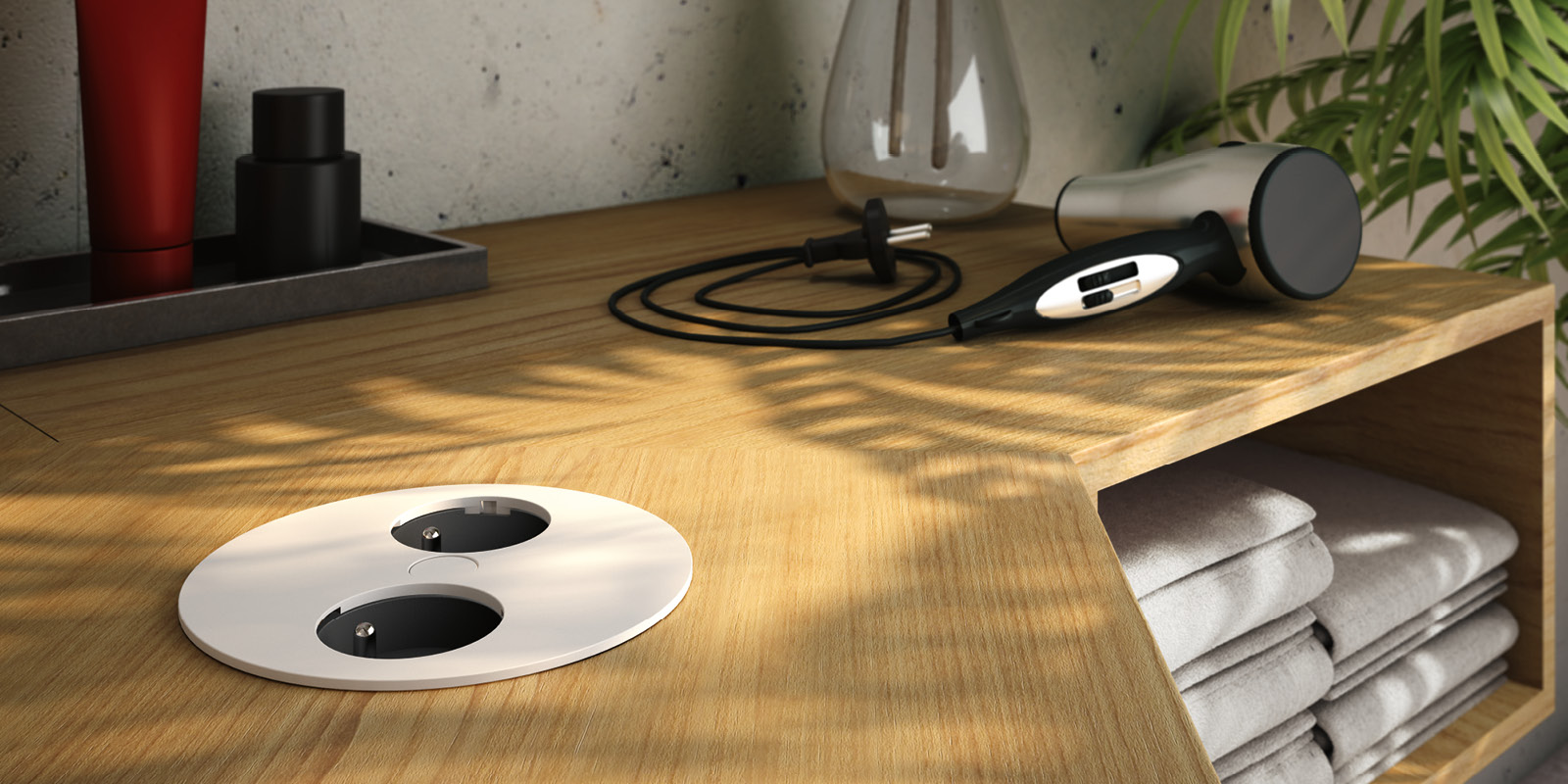 Bachmann TWIST nerez 1x230V 2xUSB  931.032