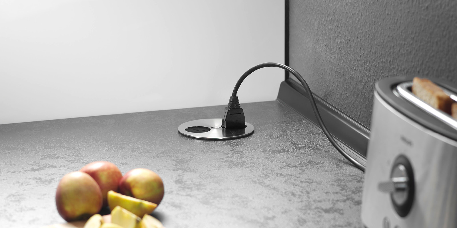 Bachmann TWIST nerez 1x230V 2xUSB  931.032