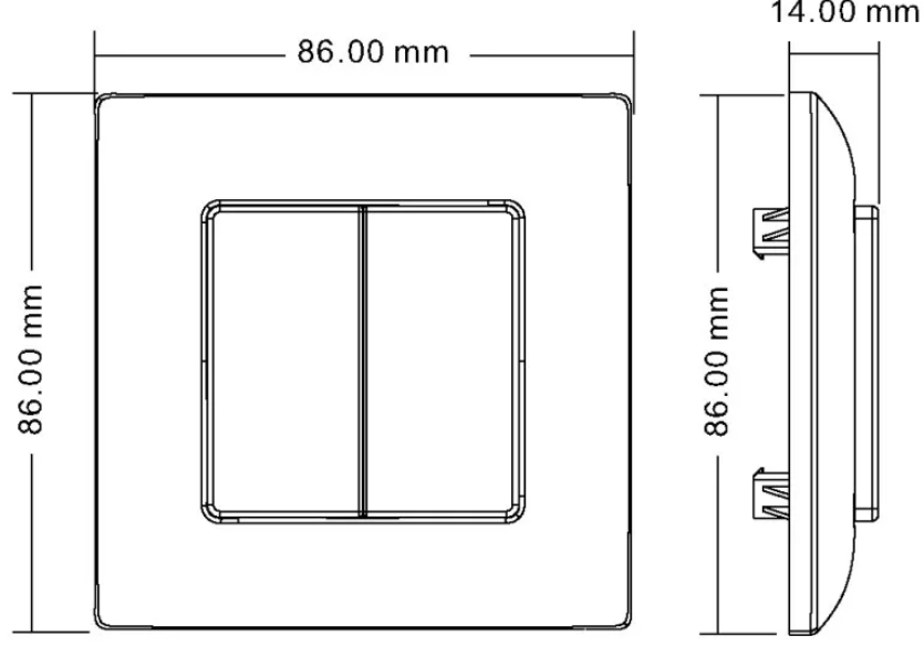 Dvoukanálové dálkové ovládání pro stmívání LED (dvouklapka)