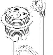 MAX 1x 230V + 2x USB C nabíjecí