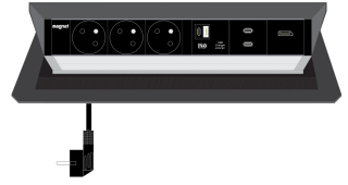 Magnat BOX 3x230V, USB A+ C, 2xUSB C DATA,1xDISPLAY PORT