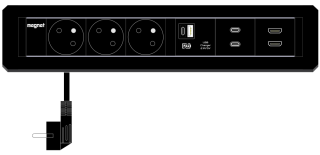 Magnat FRAME 3x230V, USB A+C,2xUSB C DATA, 2xHDMI