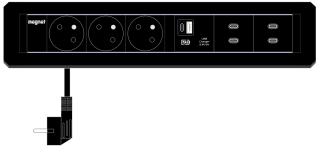 Magnat FRAME 3x230V, USB A+C,4xUSB C DATA