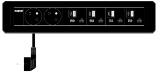 Magnat FRAME 2x230V, 4x USB A+C