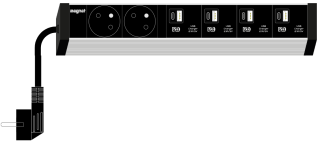 Magnat STRIP 2x230V, 4xUSB A+C
