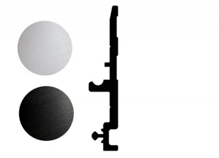 DIVA Fluid vodící profil na stěnu anidizovaný hliník, délka 2m